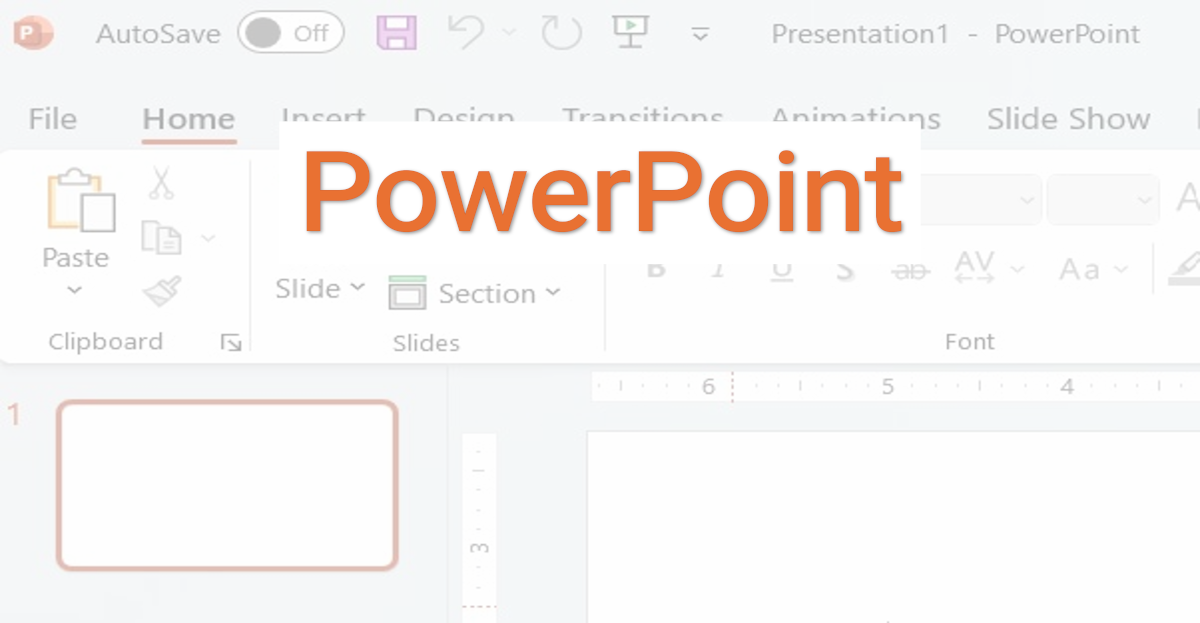Screenshot of PowerPoint program